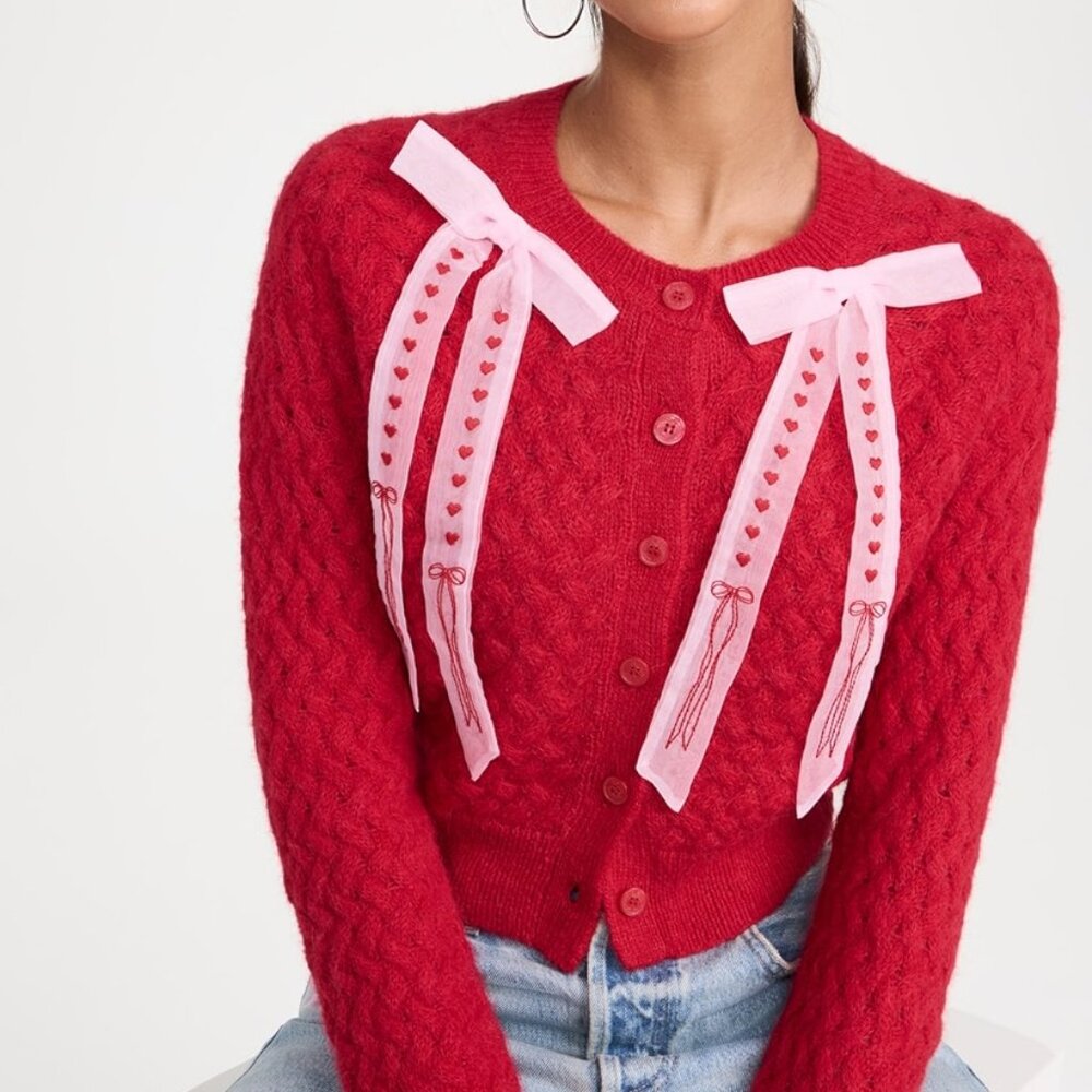 LOVESHACKFANCY CUPID CARDIGAN - XS- NWT